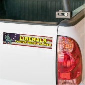 Liberalen - Je bent gewaarschuwd Bumpersticker (Op Truck)
