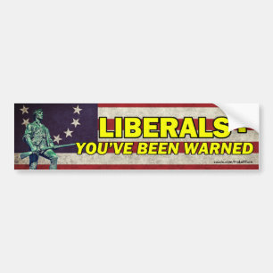 Liberalen - Je bent gewaarschuwd Bumpersticker
