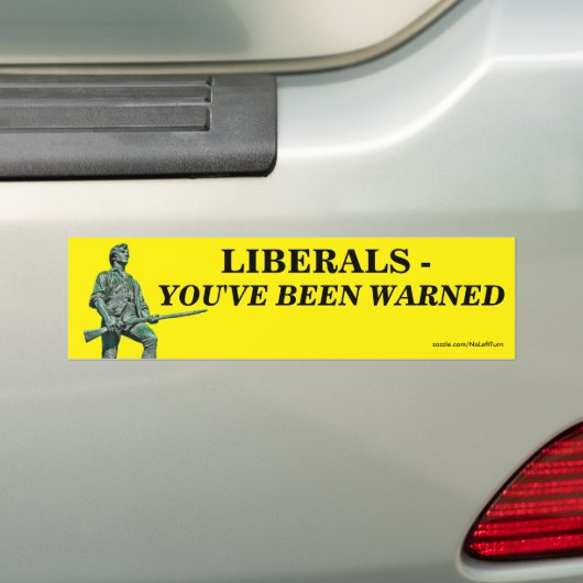 Liberalen - Je bent gewaarschuwd Bumpersticker (Op auto)