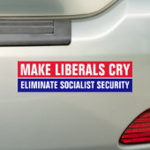 LIBERALEN KRITISCH MAKEN, SOCIALE VEILIGHEIDSBUMPE BUMPERSTICKER (Op auto)