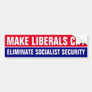 LIBERALEN KRITISCH MAKEN, SOCIALE VEILIGHEIDSBUMPE BUMPERSTICKER