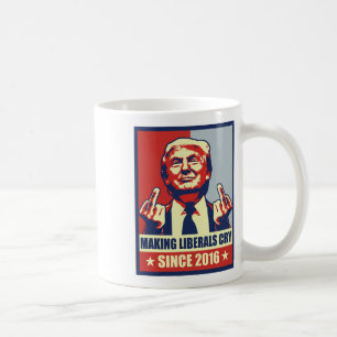 Liberalen laten huilen voor President Donald Trump Koffiemok