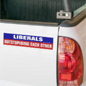 Liberalen overweldigend elkaar Bumpersticker (Op Truck)