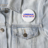 Liberalen: Strijd tegen Amerika Ronde Button 5,7 Cm (In situ)