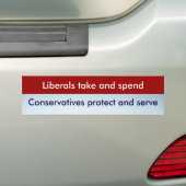 Liberalen vs. Conservatieven Bumperstickers (Op auto)