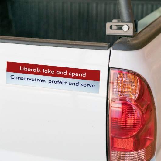 Liberalen vs. Conservatieven Bumperstickers (Op Truck)