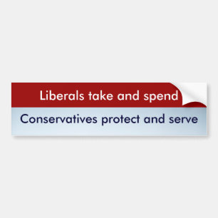 Liberalen vs. Conservatieven Bumperstickers