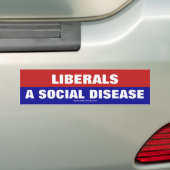 Liberalen zijn een sociale Bumpersticker (Op auto)