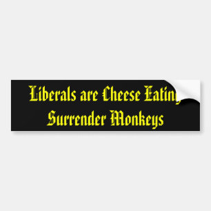 Liberalen zijn kaaseters bumpersticker