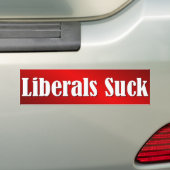 Liberalen zuigen bumpersticker (Op auto)