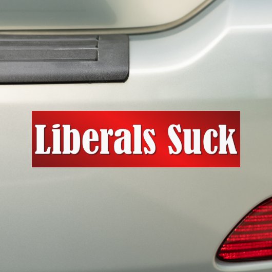 Liberalen zuigen bumpersticker (Op auto)