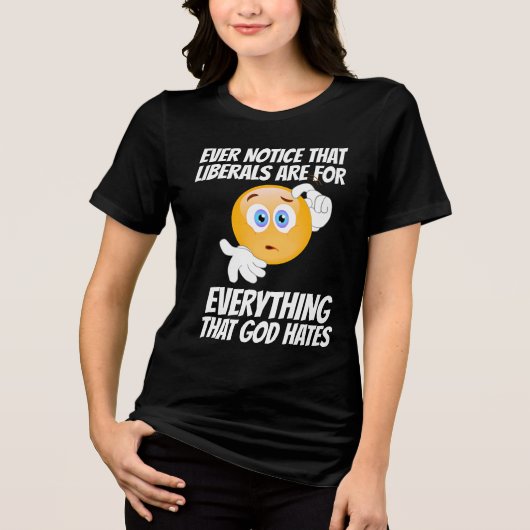 LIBERALISME = ALLES WAT GOD HAAT T-SHIRT (Voorkant)
