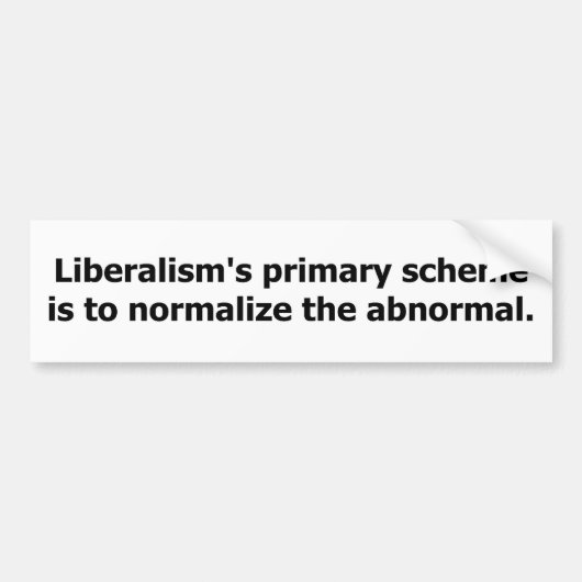 Liberalisme. Bumpersticker (Voorkant)