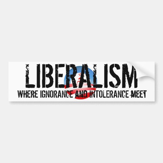 liberalisme bumpersticker (Voorkant)