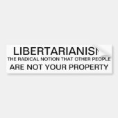 liberalisme bumpersticker (Voorkant)