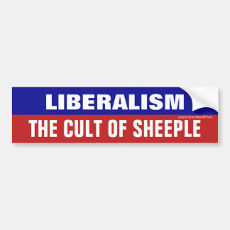 liberalisme de kuil van Sheeple Bumpersticker