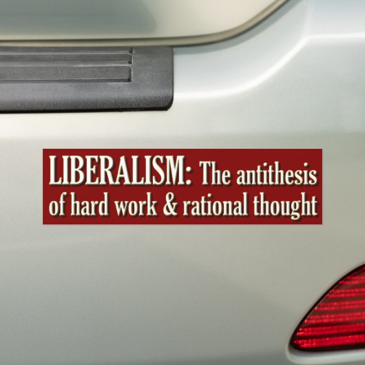 Liberalisme gedefinieerd bumpersticker (Op auto)