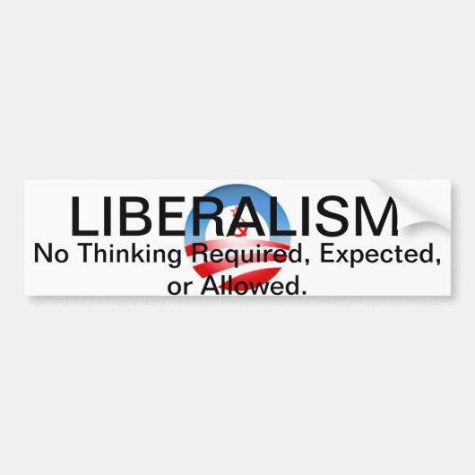 Liberalisme II Bumpersticker (Voorkant)