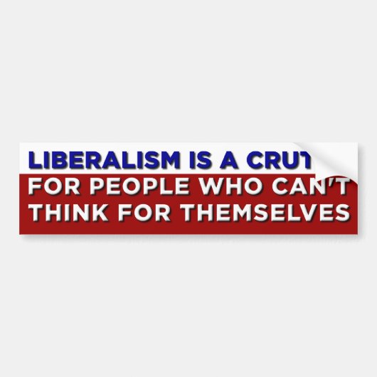 Liberalisme is een kruit bumpersticker (Voorkant)