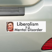 Liberalisme is een psychische stoornis bumpersticker (Op auto)
