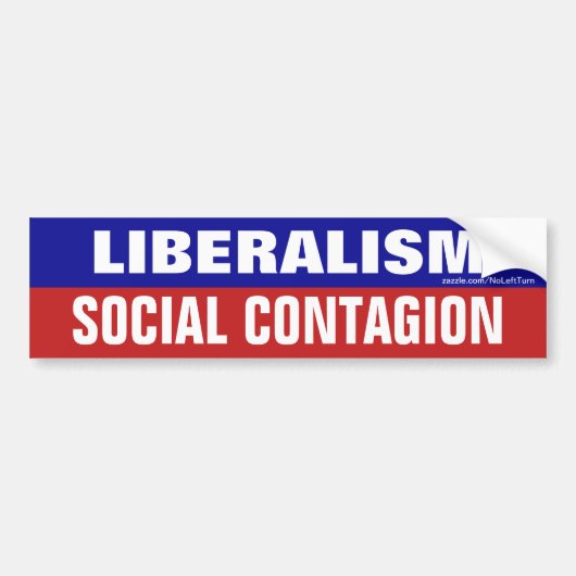 Liberalisme is een sociale Bumpersticker (Voorkant)