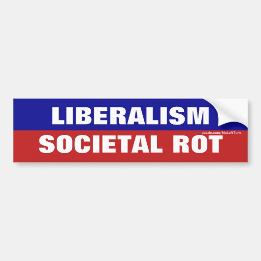 Liberalisme is maatschappelijke wortel bumpersticker (Voorkant)