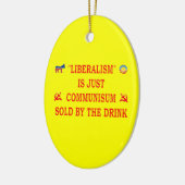 LIBERALISME IS NET COMMUNISME KERAMISCH ORNAMENT (Links)