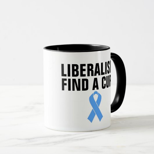 LIBERALISME VINDT EEN CURE COFFEE MUGS MOK (Voorkant rechts)