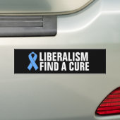 LIBERALISME VINDT EEN CURE PATRIOT BUMPERSTICKER (Op auto)
