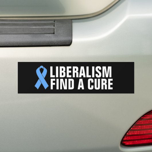 LIBERALISME VINDT EEN CURE PATRIOT BUMPERSTICKER (Op auto)