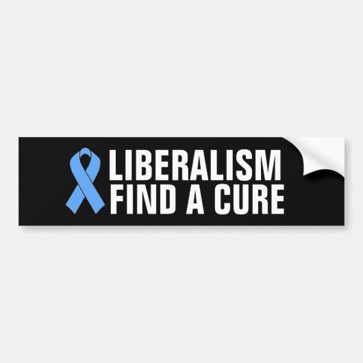 LIBERALISME VINDT EEN CURE PATRIOT BUMPERSTICKER (Voorkant)