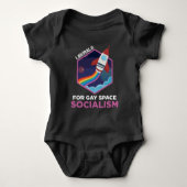 Liberals Gay Space Socialism LGBT Rainbow Equality Romper (Voorkant)