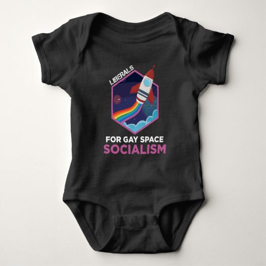 Liberals Gay Space Socialism LGBT Rainbow Equality Romper (Voorkant)