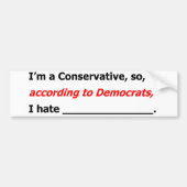 Liberals' Lies Bumpersticker (Voorkant)