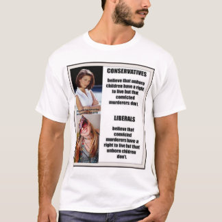 Liberals Vs Conservative abortus T-shirt