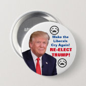 Liberals weer op rij - Trump 2020-Button Ronde Button 7,6 Cm (Voorkant /achterkant)