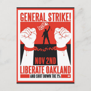 Liberate Oakland Occupy Protest Flyer Briefkaart