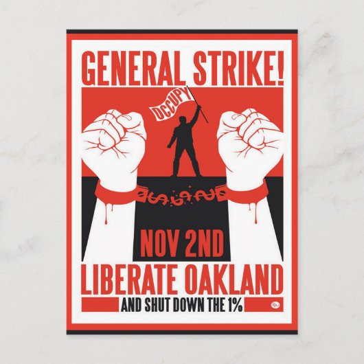 Liberate Oakland Occupy Protest Flyer Briefkaart (Voorkant)