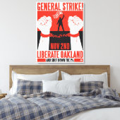Liberate Oakland Occupy Wall Street ingepakt canva Canvas Afdruk (Insitu (Slaapkamer))
