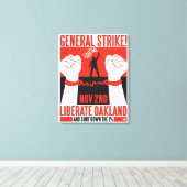 Liberate Oakland Occupy Wall Street ingepakt canva Canvas Afdruk (Insitu (Houten vloer))