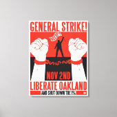 Liberate Oakland Occupy Wall Street ingepakt canva Canvas Afdruk (Voorkant)