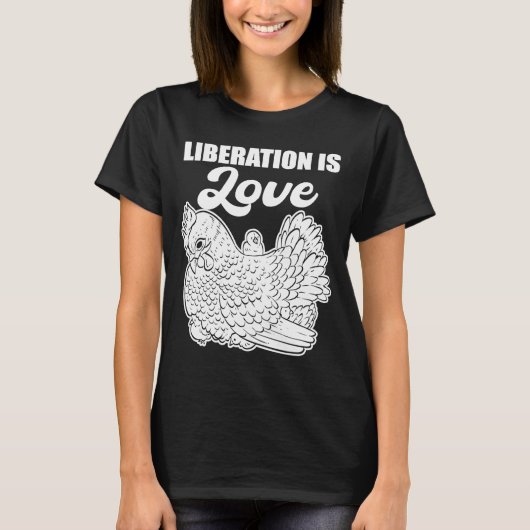 Liberation is Love Animal Rights Activists T-shirt (Voorkant)