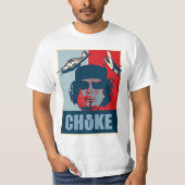 Liberation Muammar Kaddafi Choke poster t shirt (Voorkant)
