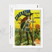 LIBERATOR-fietsen en  fiets voor automatische gege Briefkaart (Voorkant / Achterkant)