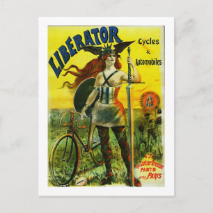 LIBERATOR-fietsen en  fiets voor automatische gege Briefkaart