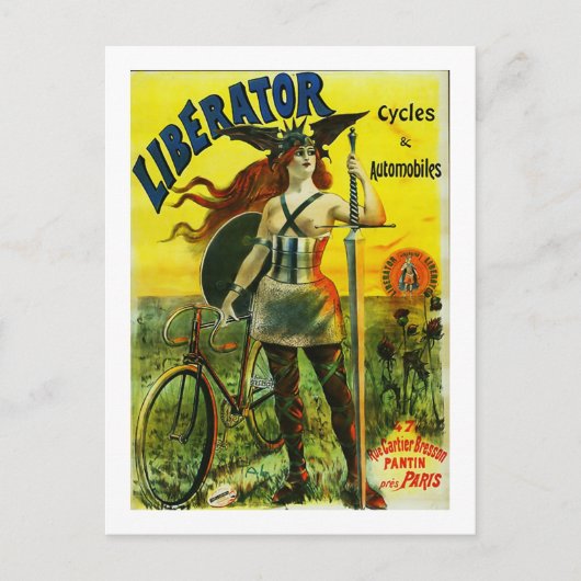 LIBERATOR-fietsen en  fiets voor automatische gege Briefkaart (Voorkant)
