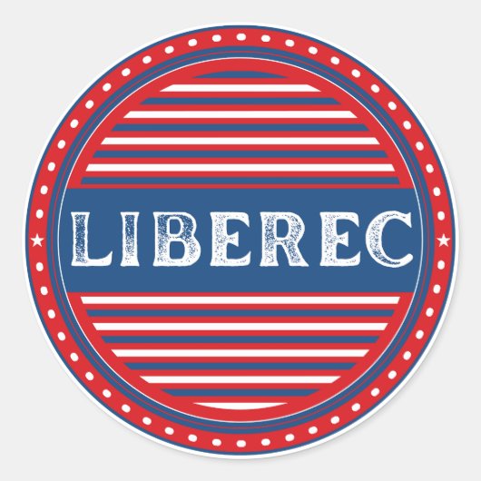 Liberec City Pride Emblem – Czech Identity Ronde Sticker (Voorkant)