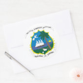 liberia embleem ronde sticker (Envelop)