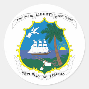 liberia embleem ronde sticker