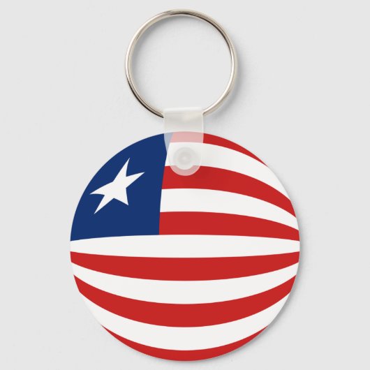 Liberia Fisheye Flag Sleutelhanger (Voorkant)